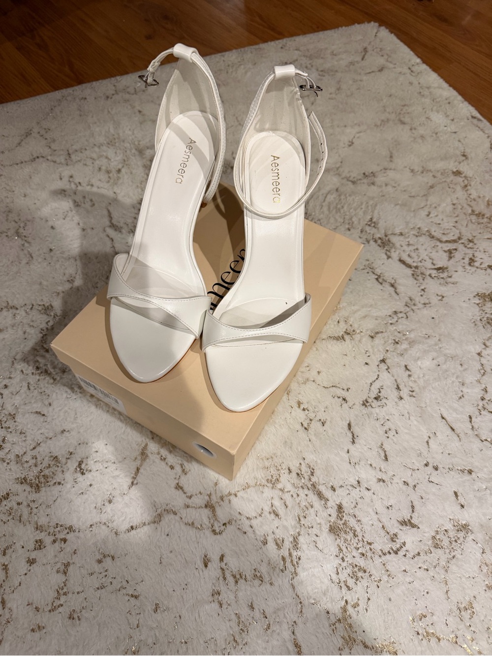 AQUAZZURA Karina 105 White Heels US 8 Like New